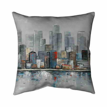 FONDO 20 x 20 in. Abstract City Skyline-Double Sided Print Indoor Pillow FO2796886